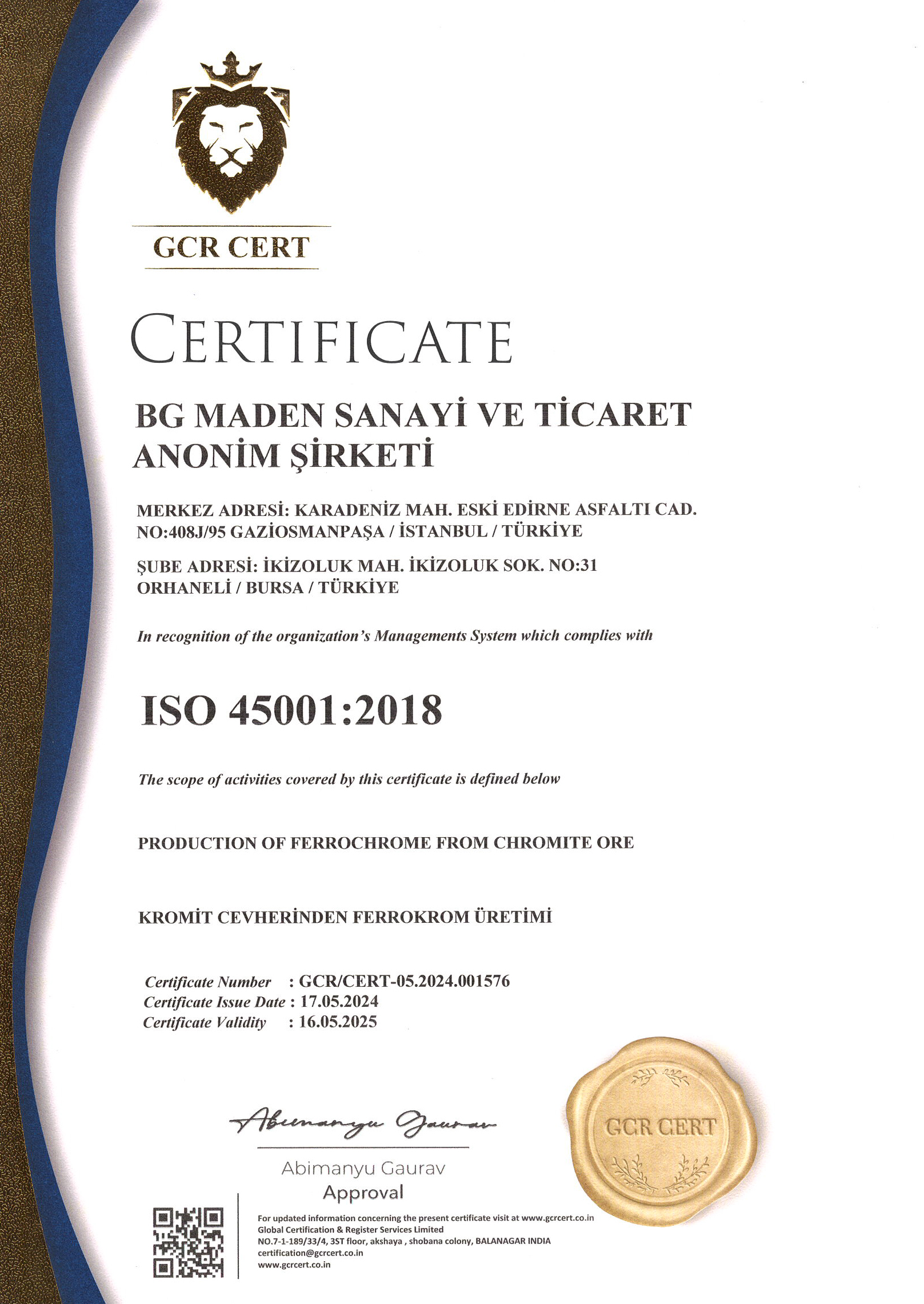 ISO 45001:2018